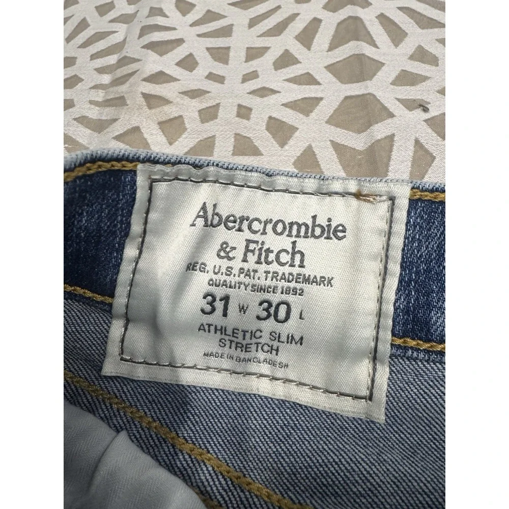 Abercrombie Fitch Jeans Mens Size 31x30 Blue Athletic Slim‎ Stretch Denim